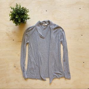 Skies Are Blue | Eyelet Open Cardigan